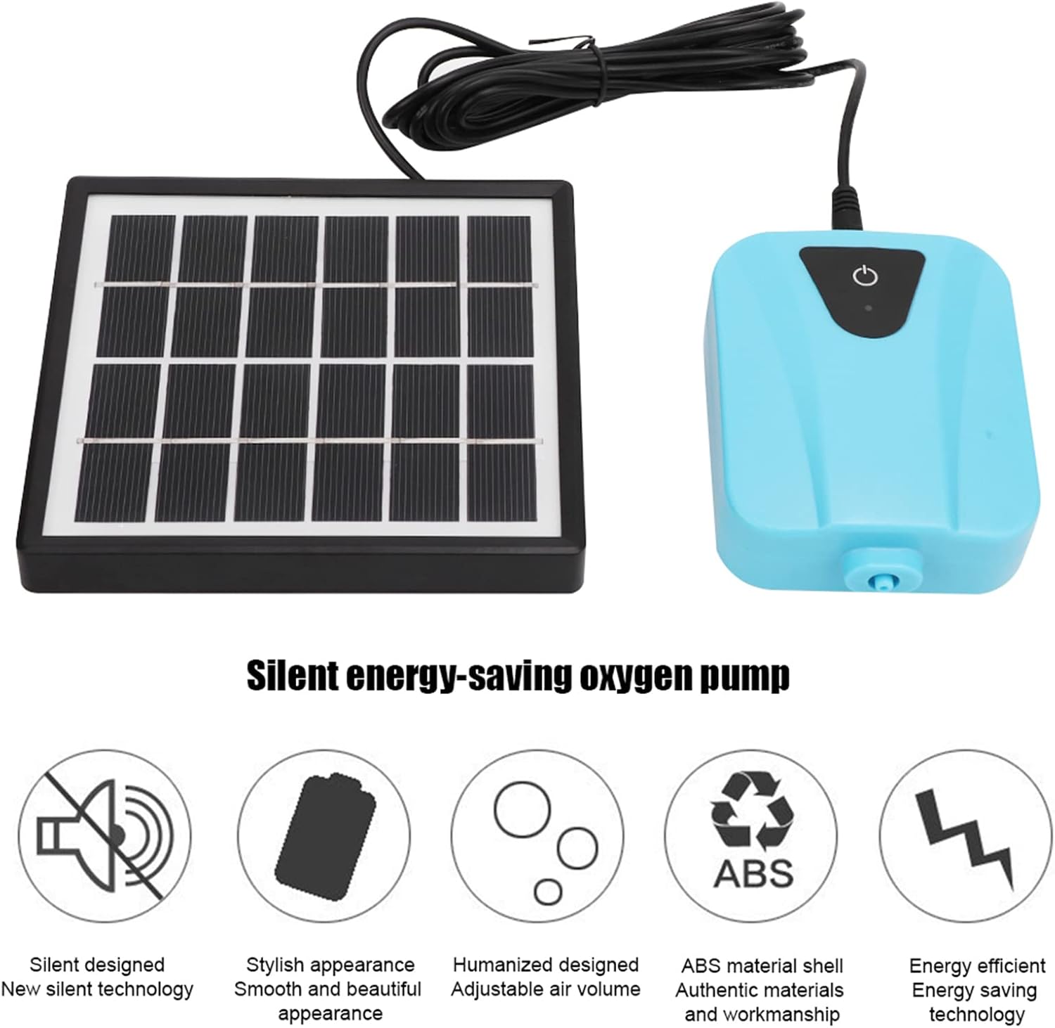 AP003 Solar Powered Oxygenator Air Pump USB Charging AC/DC Dual-Use Solar Aerator Oxygenator Pump for Aquariums