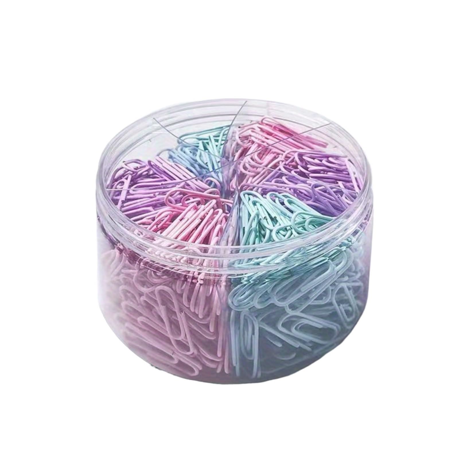 Lot de 900 trombones colorés antidérapants en métal, 28 mm, fournitures de bureau, école, maison