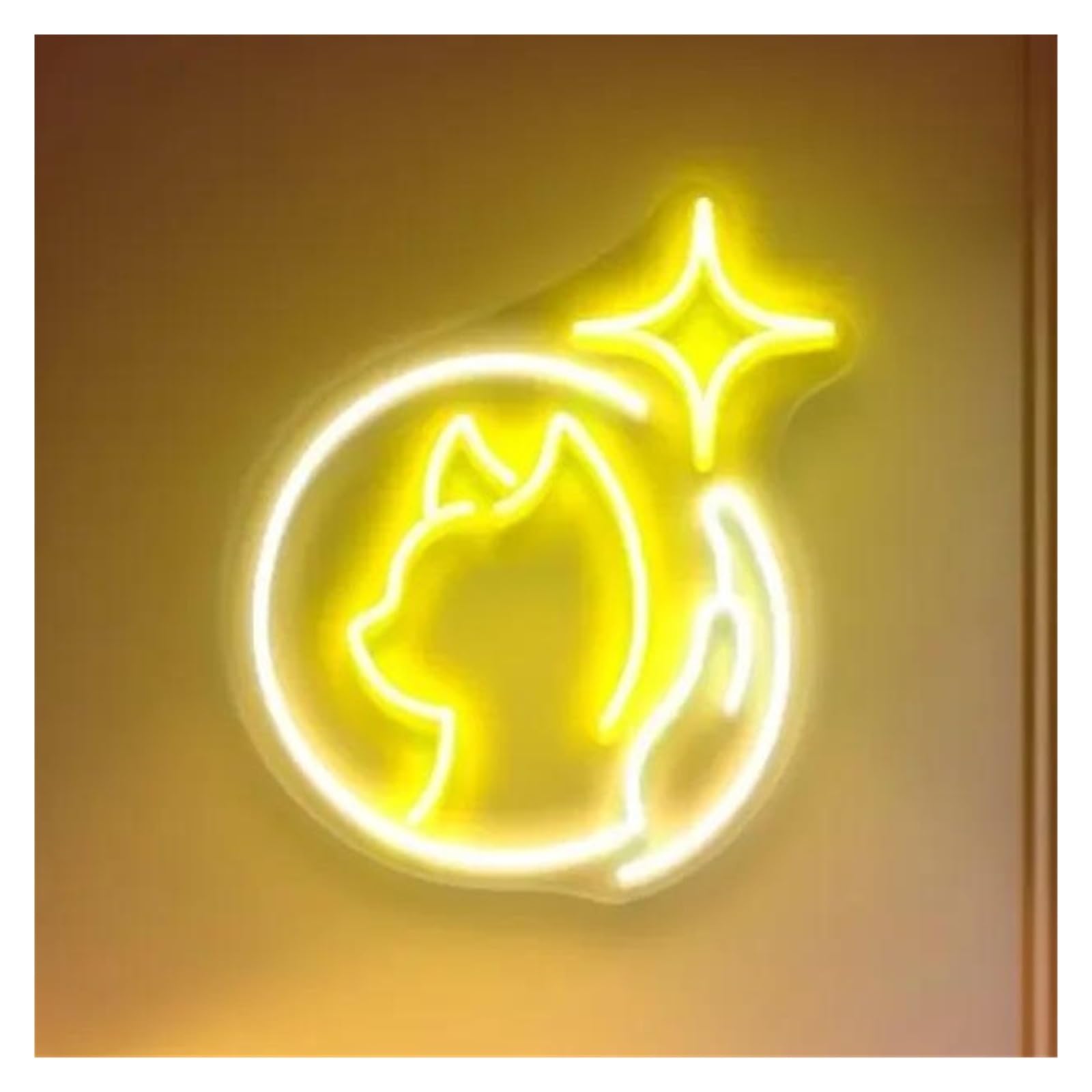SHOUXI Sign Lamp Cats Hugging Neon Sign, USB Powered Cute Animal Pet Shop Nursery Kid Room Home Decor 38cm(E)