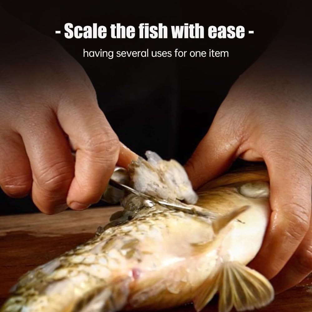 5 in 1 Multifunctional Shrimp Line Fish Maw Knife,2024 New kitchen Stainless Steel Fish Scale Remover,Portable Multipurpose Shrimp Deveining Tool /1847