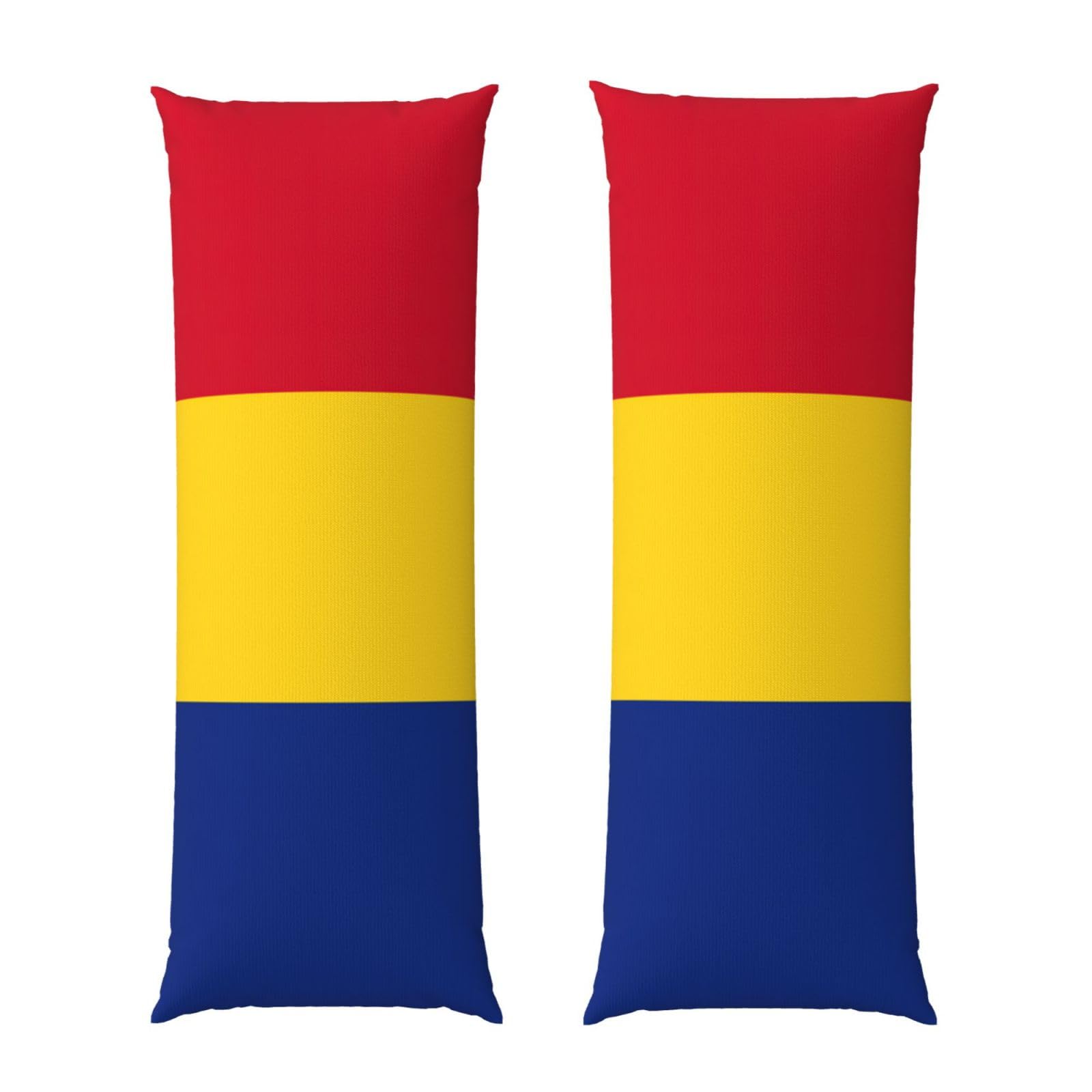 Housse de coussin drapeau Roumanie grand format 50,8x137,2 cm zippée