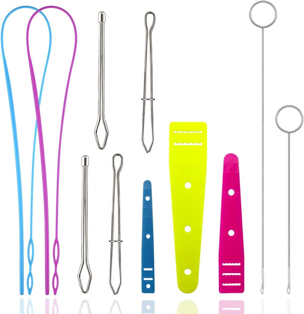 2 Pieces Bodkin Needles Threader Tweezers Insert Elastic Ribbon Easy ...
