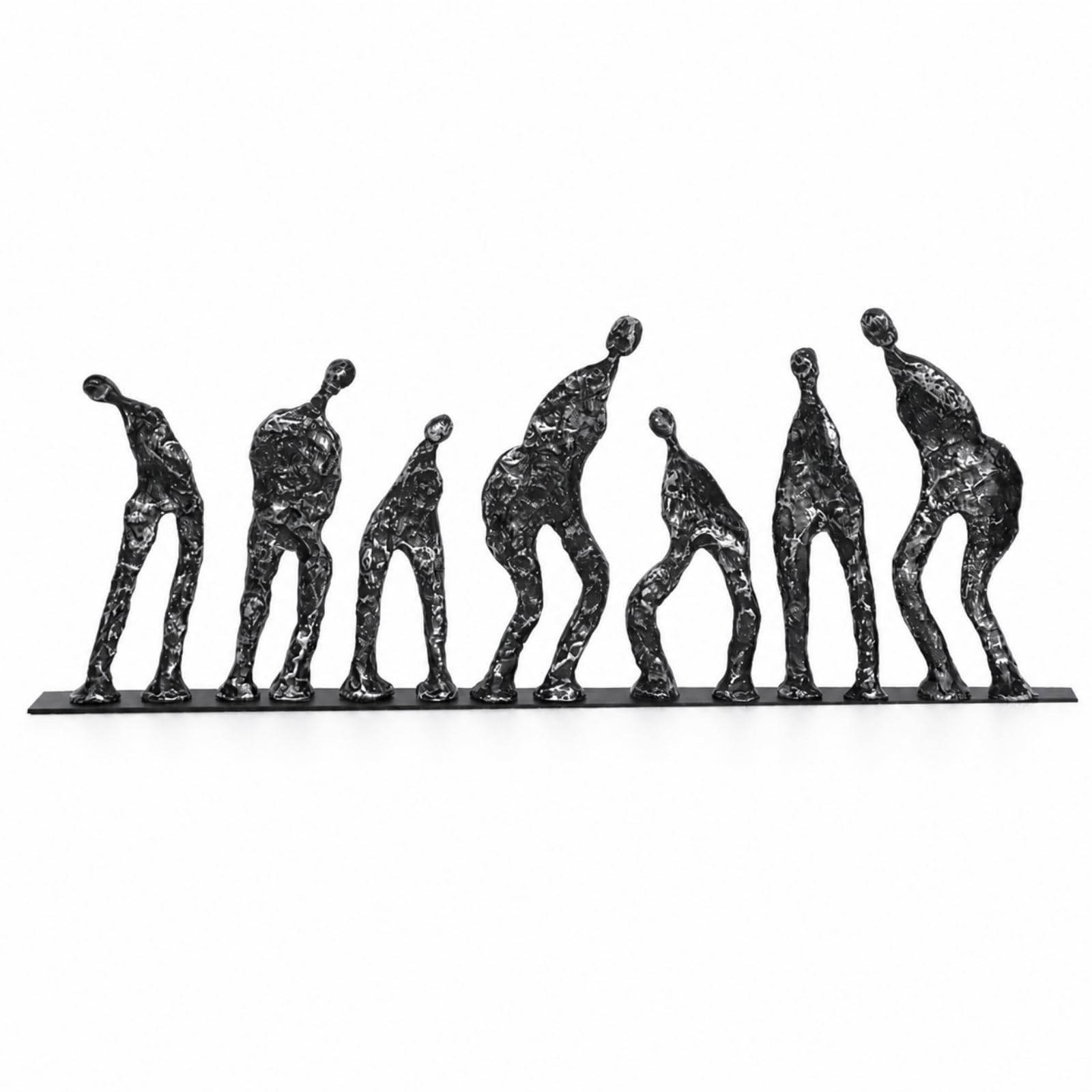 Skulptur mit Magneten modern Figurengruppe handgefertigt Kunstobjekt für Sammler, Konsole, Büro, Regal