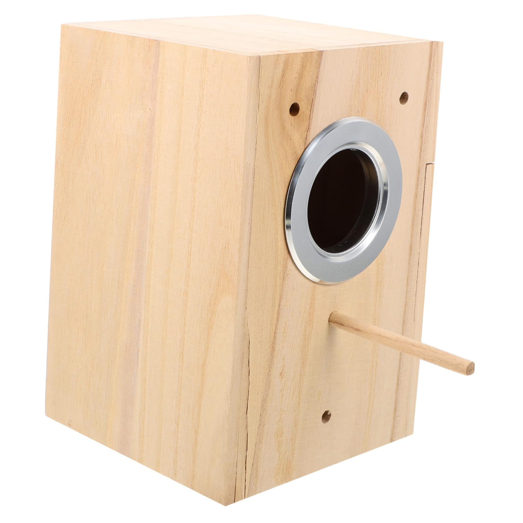 Yardwe Nid D’Oiseau en Bois, Boîte D’élevage Carrée, Lieu de Repos Confortable pour Canaris et Alouettes, Usage Intérieur