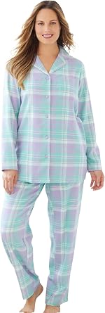 Dreams & Co. Classic Flannel Pajama Set