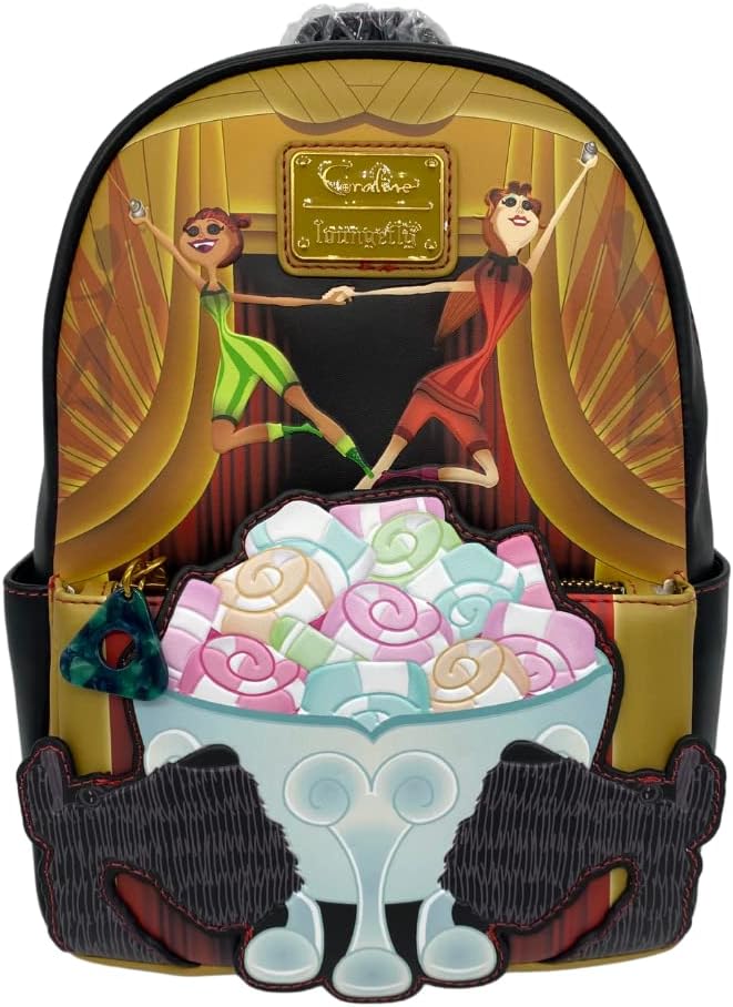 Loungefly Exclusive Laika Coraline Miss Spink and Miss Forcible Double Strap Shoulder Bag, Multicolored