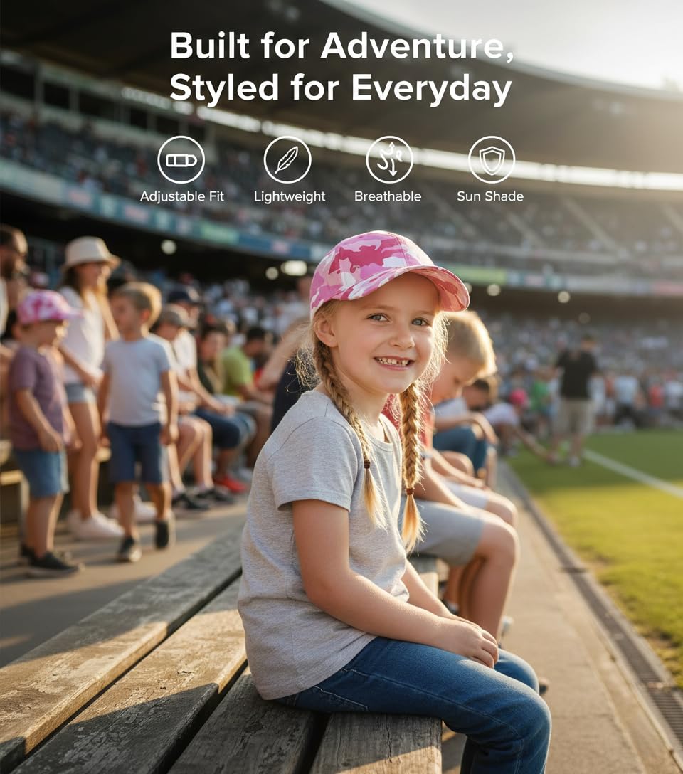 A2Z 4 Kids Dziewczęca czapka z daszkiem czapka z daszkiem trucker ochrona przeciwsłoneczna jednolity kolor oddychająca tkanina wygodne dopasowanie do codziennego noszenia lekkie sportowe nakrycia