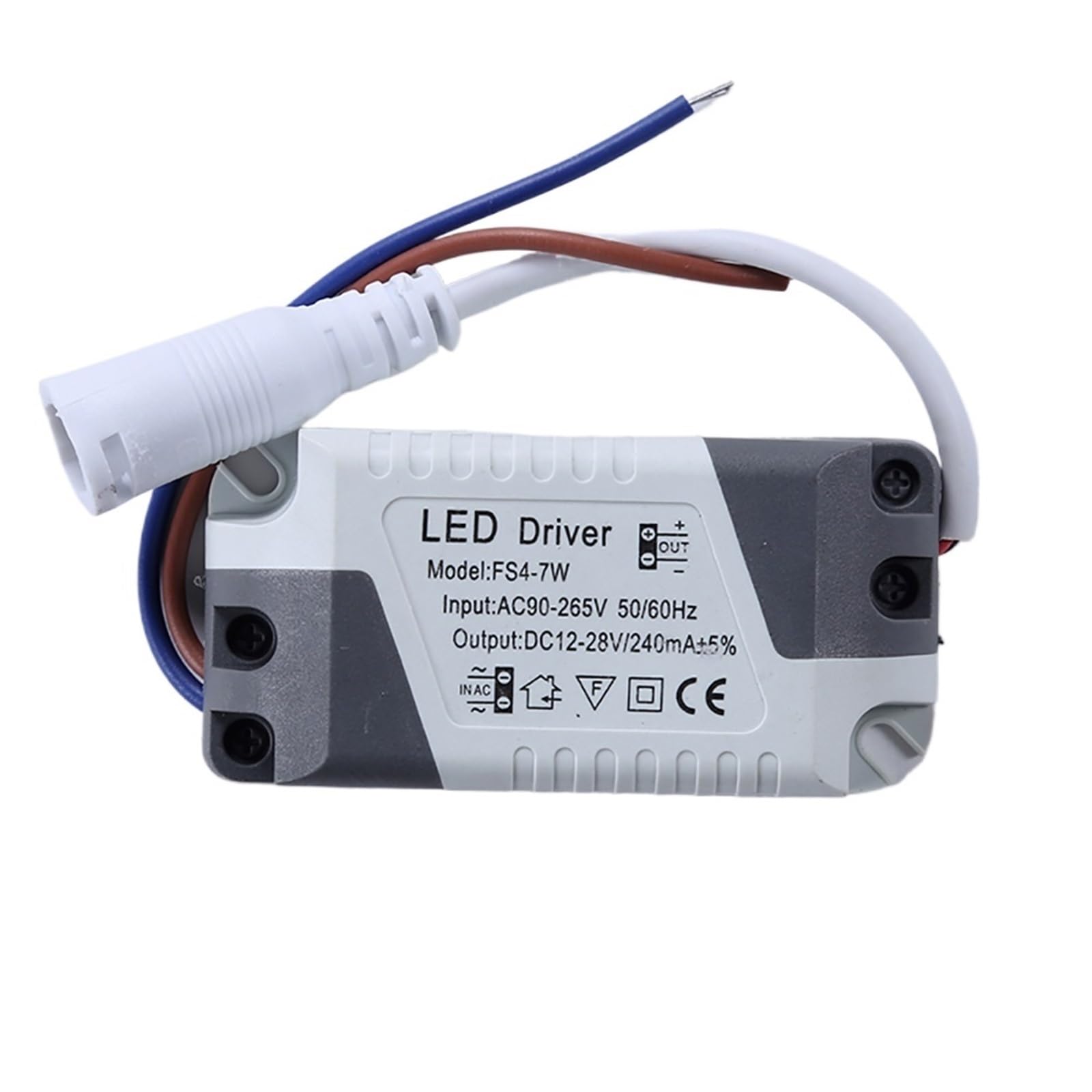FCARUMIQP LED Power Supply 1W-24W 240-280mA Driver Adapter with SM Or AC90-265V Lighting for Panel Light Downlight(DC 4-7W)