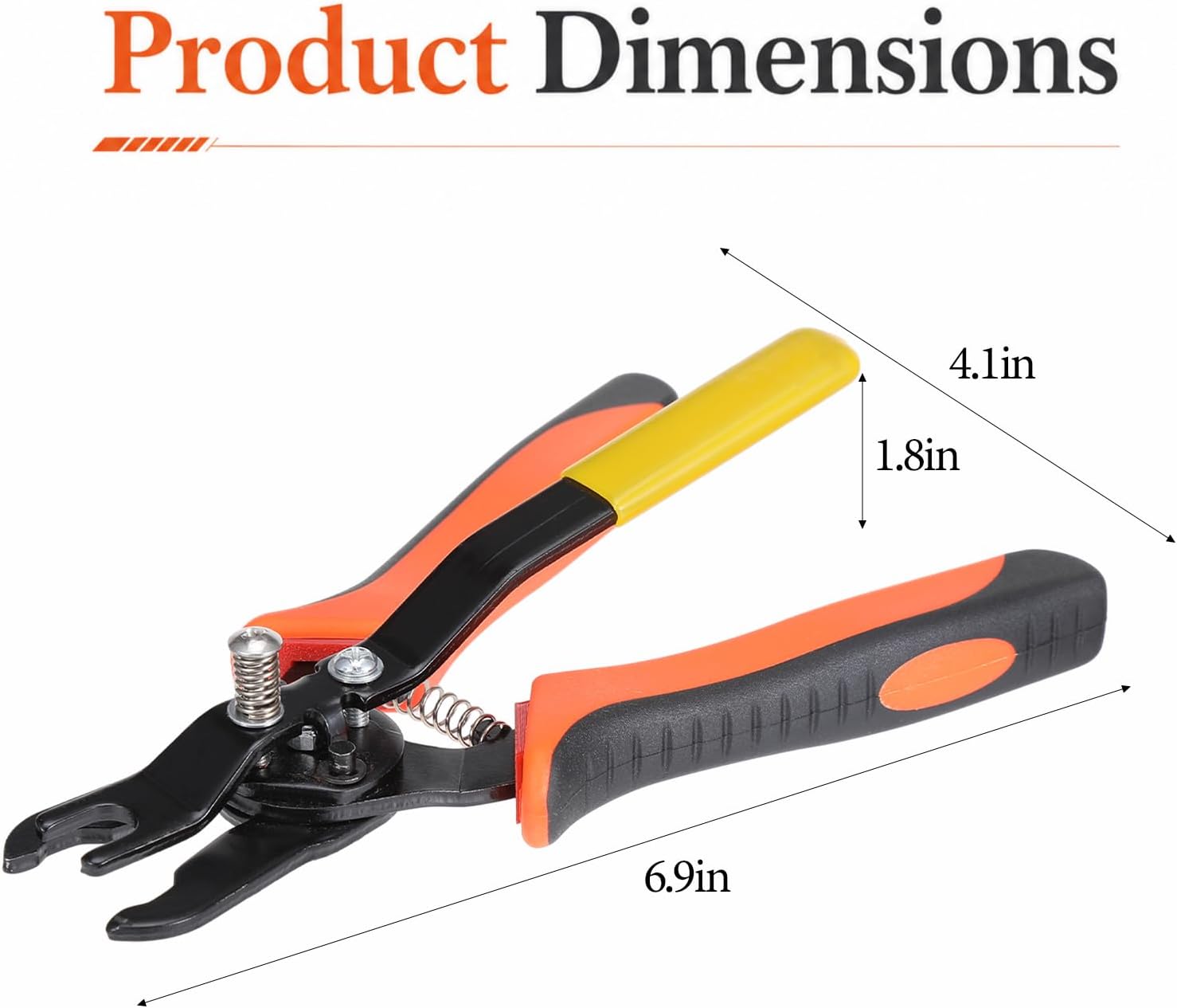 Push-to-Connect Fitting Disconnect Tool for 1/4"-5/16" Hose |Pneumatic Tube Removal Pliers, Comfortable Non-Slip Grip, Auto Rebound Spring, Grooved Jaws, Quick Disconnect