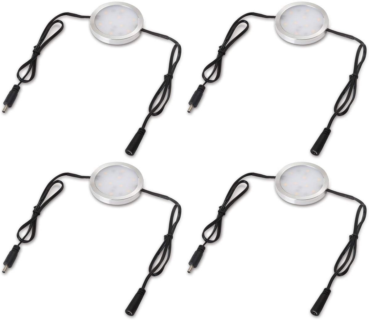 Lvyinyin 4 Packs Under Lighting Dimmable LED Puck