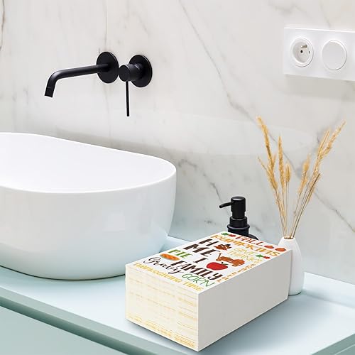 Miniatura 5 de Whaline Paquete de 100 servilletas de otoño para invitados de Acción de Gracias, servilletas desechables con palabras de Acción de Gracias, para