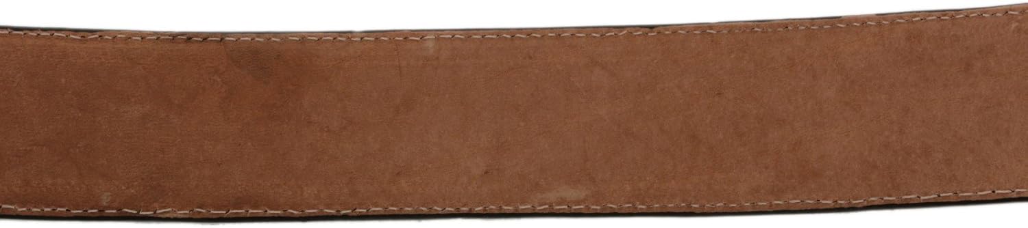 Mens Brown Sea Turtle Animal Print Leather Cowboy Belt Rodeo Buckle