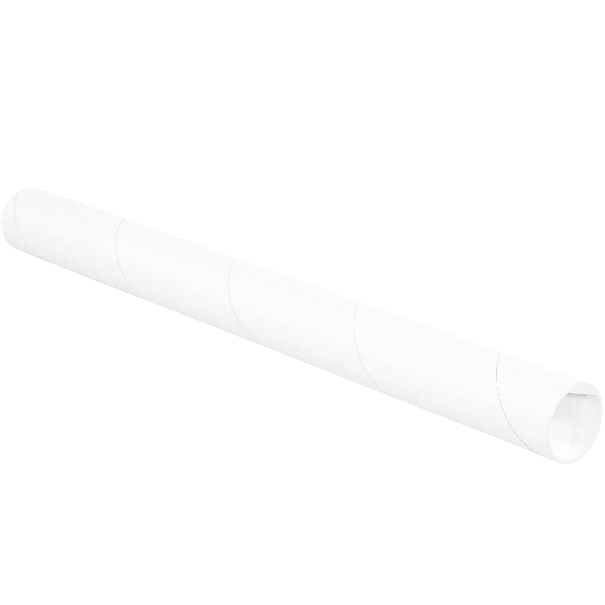 Partners Brand PP2015W Mailing Tubes with Caps, 2" x 15", White (Pack of 50)