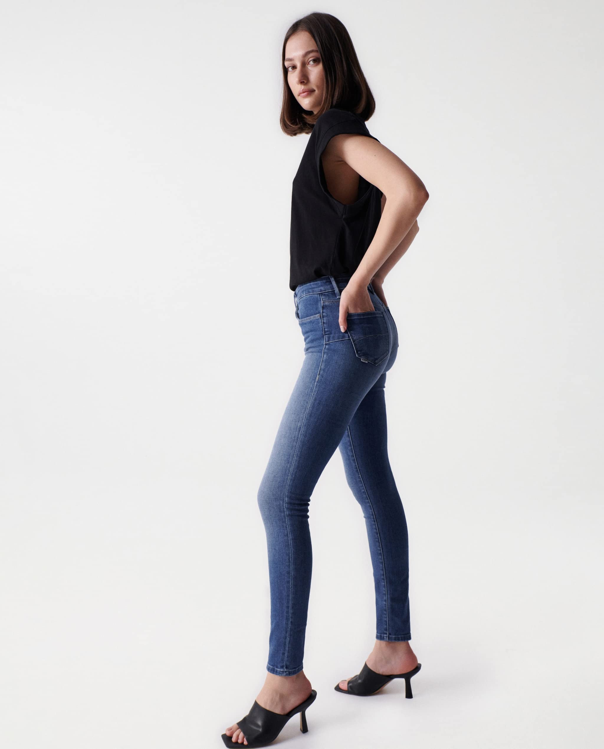 Salsa Destiny Push UP Skinny Jeans, Medium Wash