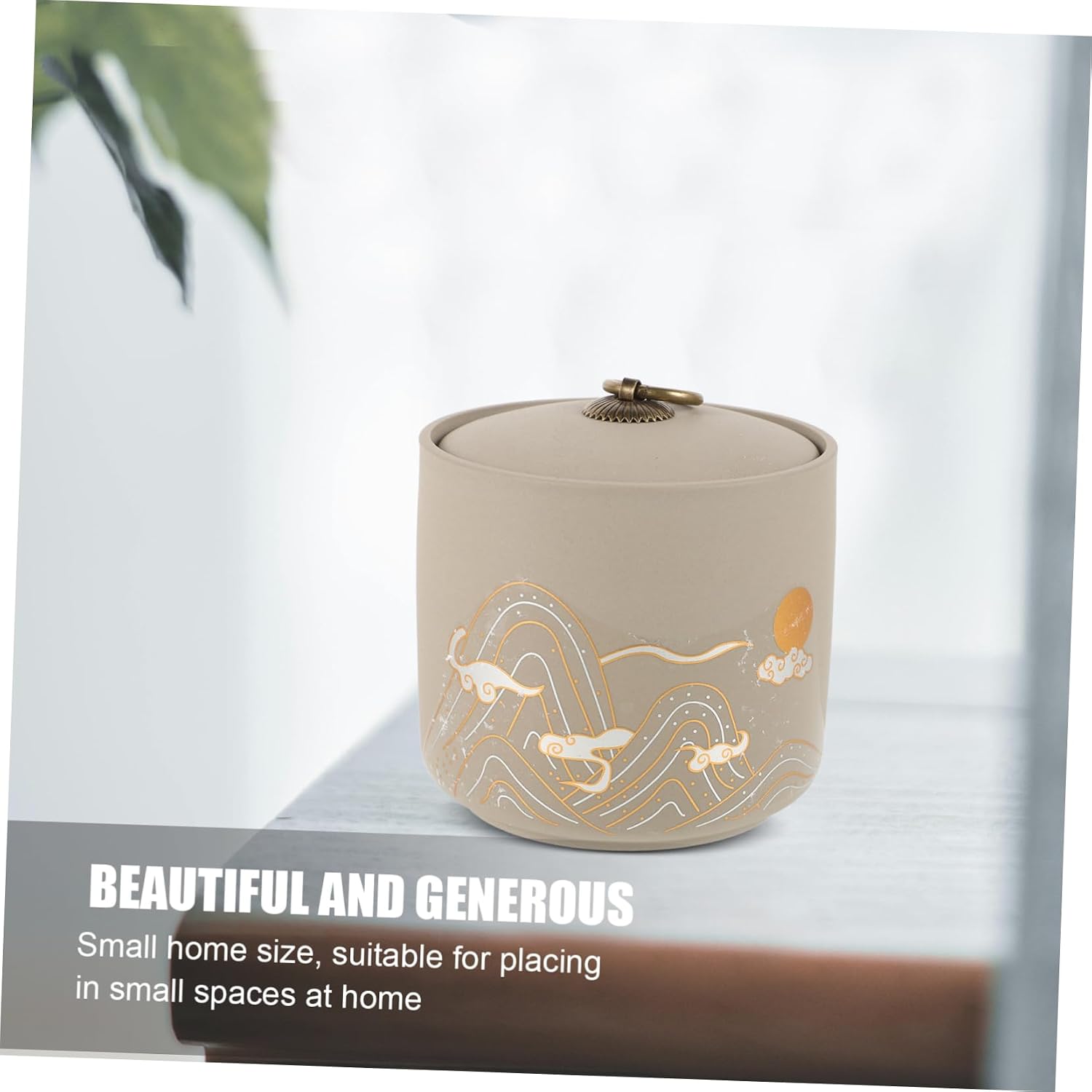 Happyyami Ceramic PET Urn for Cat Ashes Sealed Cremation Keepsake Urn Medium Size Decorative PET Memorial Jar for Dogs and Cats Home Use