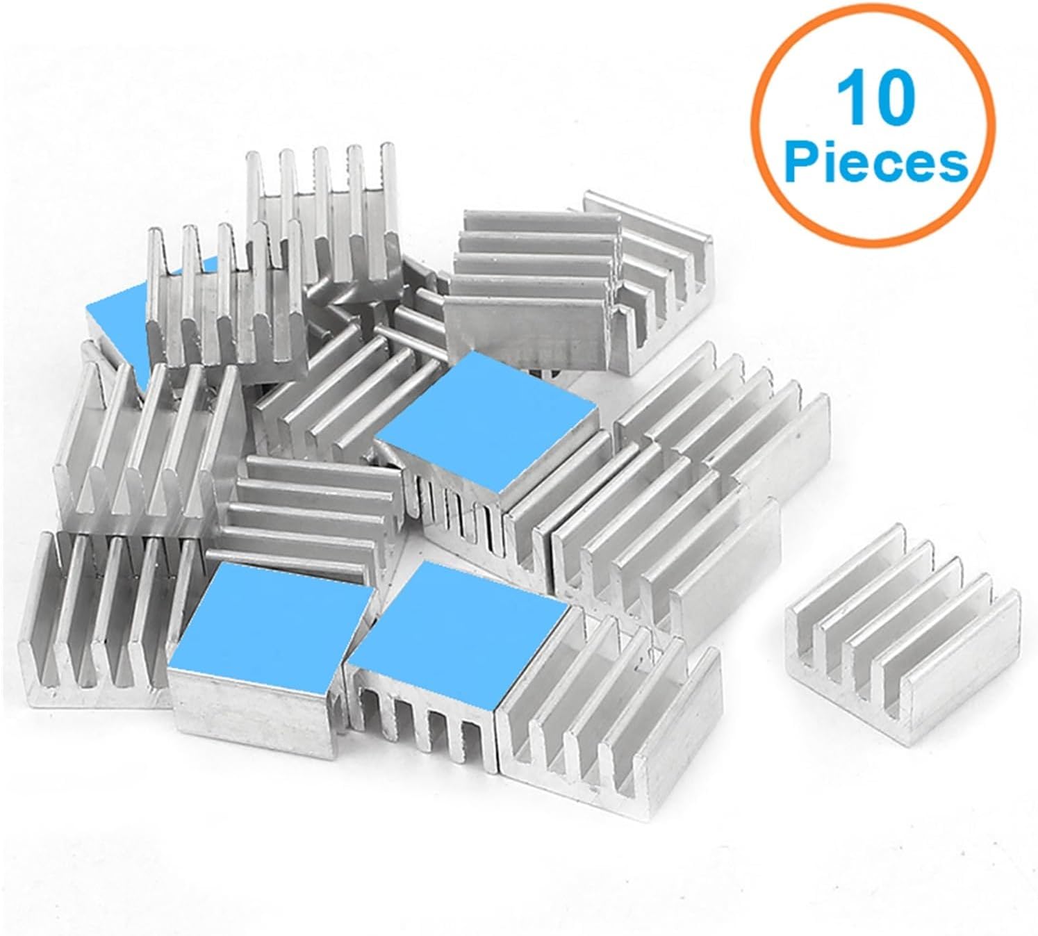 10pcs Aluminum Heatsink 8.8x8.8x5mm with 3M8810 Thermal Tape Chip Cooling Radiator Cooler
