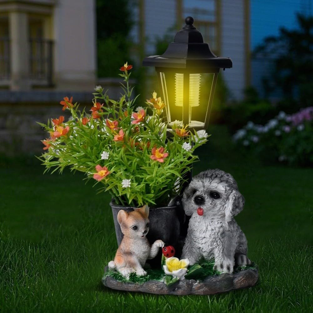 Luce animale della resina ad energia solare per il percorso del giardino