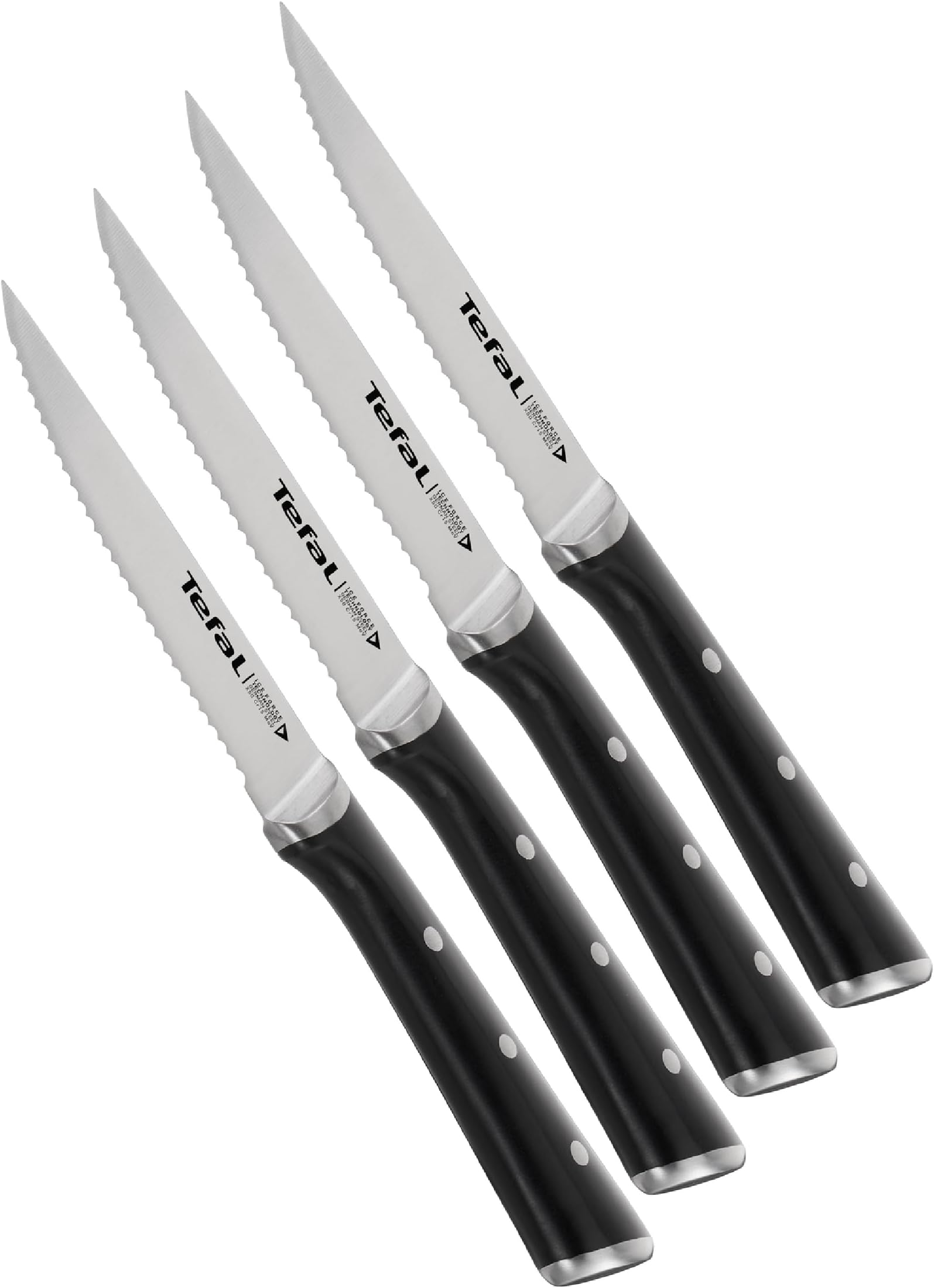 Tefal Ice Force Stainless Steel Steak Knives - 11cm - Set Of 4 - Premium Design - K232S414