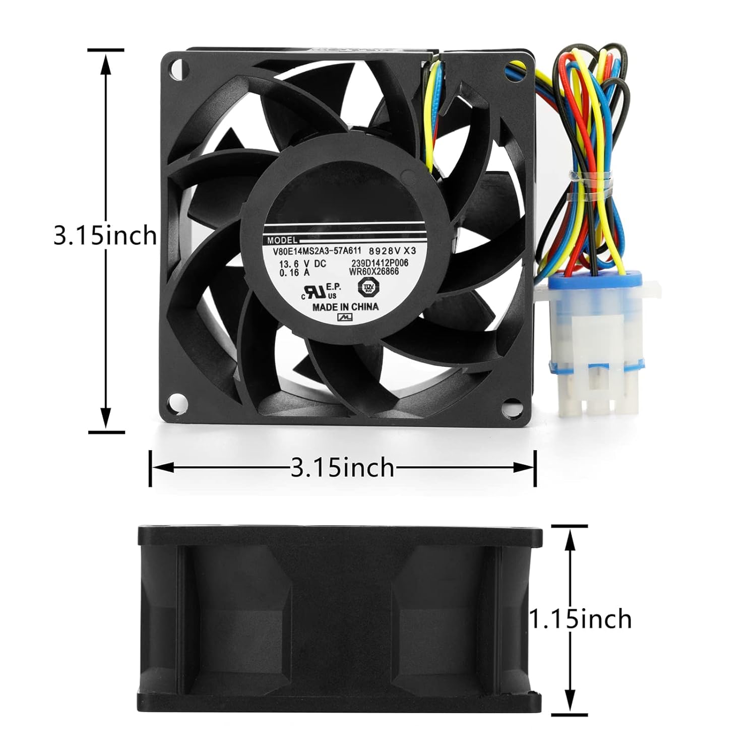 Upgraded Refrigerator Evaporator Fan Motor WR60X26866 Compatible with GE Refrigerator, Replacement WR60X26033 WR60X10341, WR60X10356, WR60X10357, WR60X24303, Upgrade Plug-in More Durable : Appliances