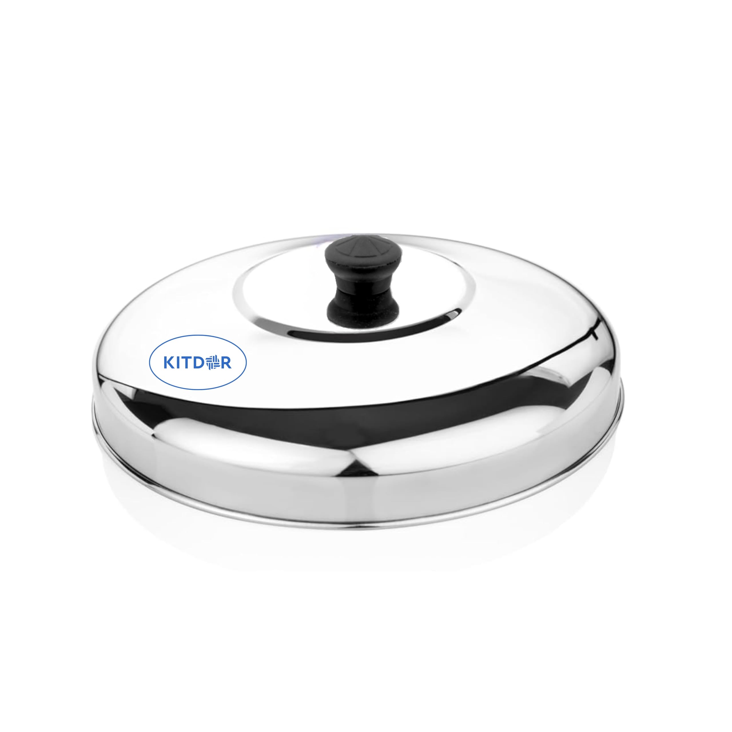 Glossy Steel Lids for Utensils with Knobs | Melt-Free with a Good Gripsteel Lid for Kadai and Other Utensils | Round, Rust Resistant Steel (4 Pcs Set, Small) — Amazon image 11