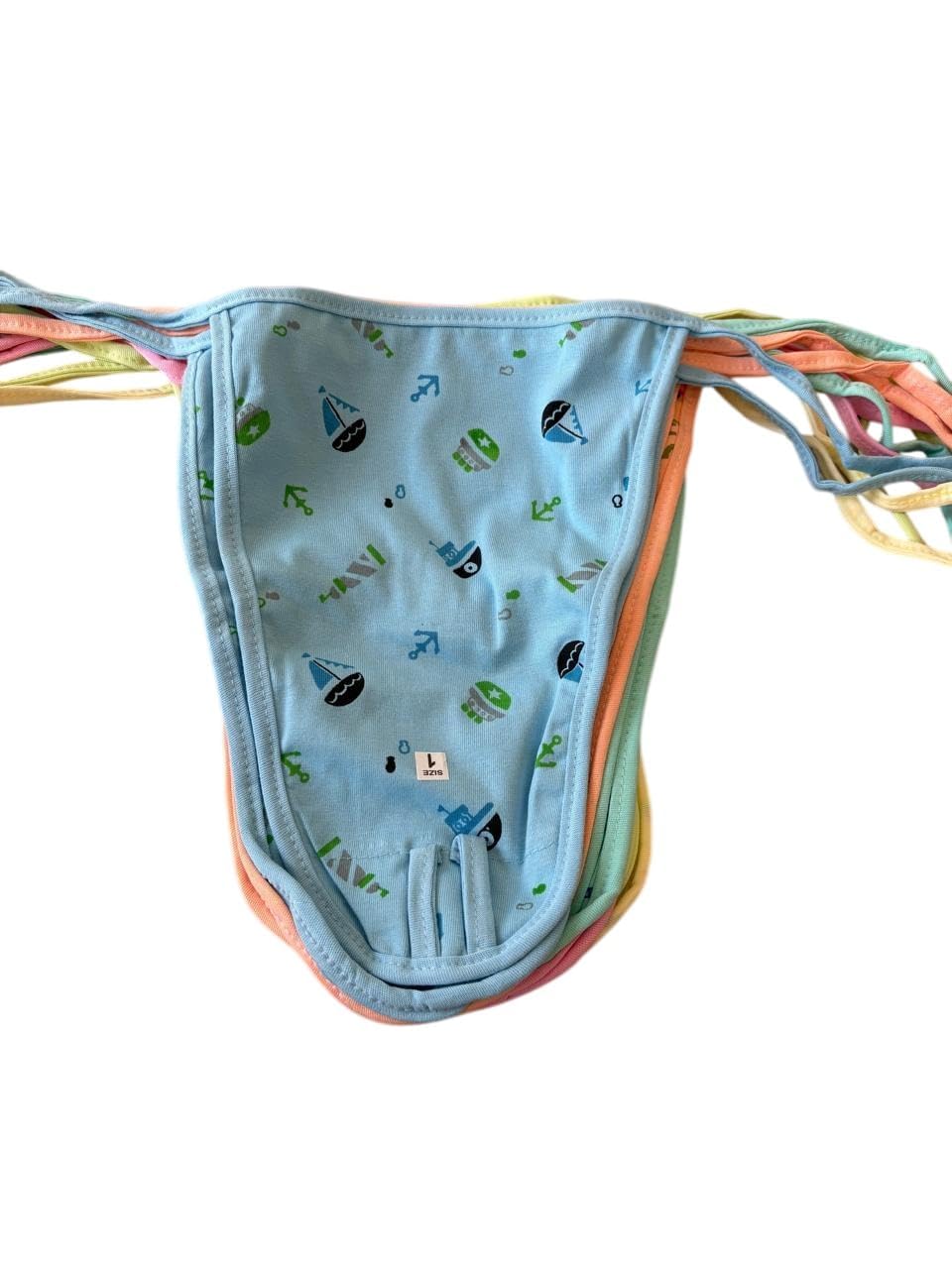 Newborn Harmony langot/colorful 100% cotton V-shapes nappies langot pack of 6 1