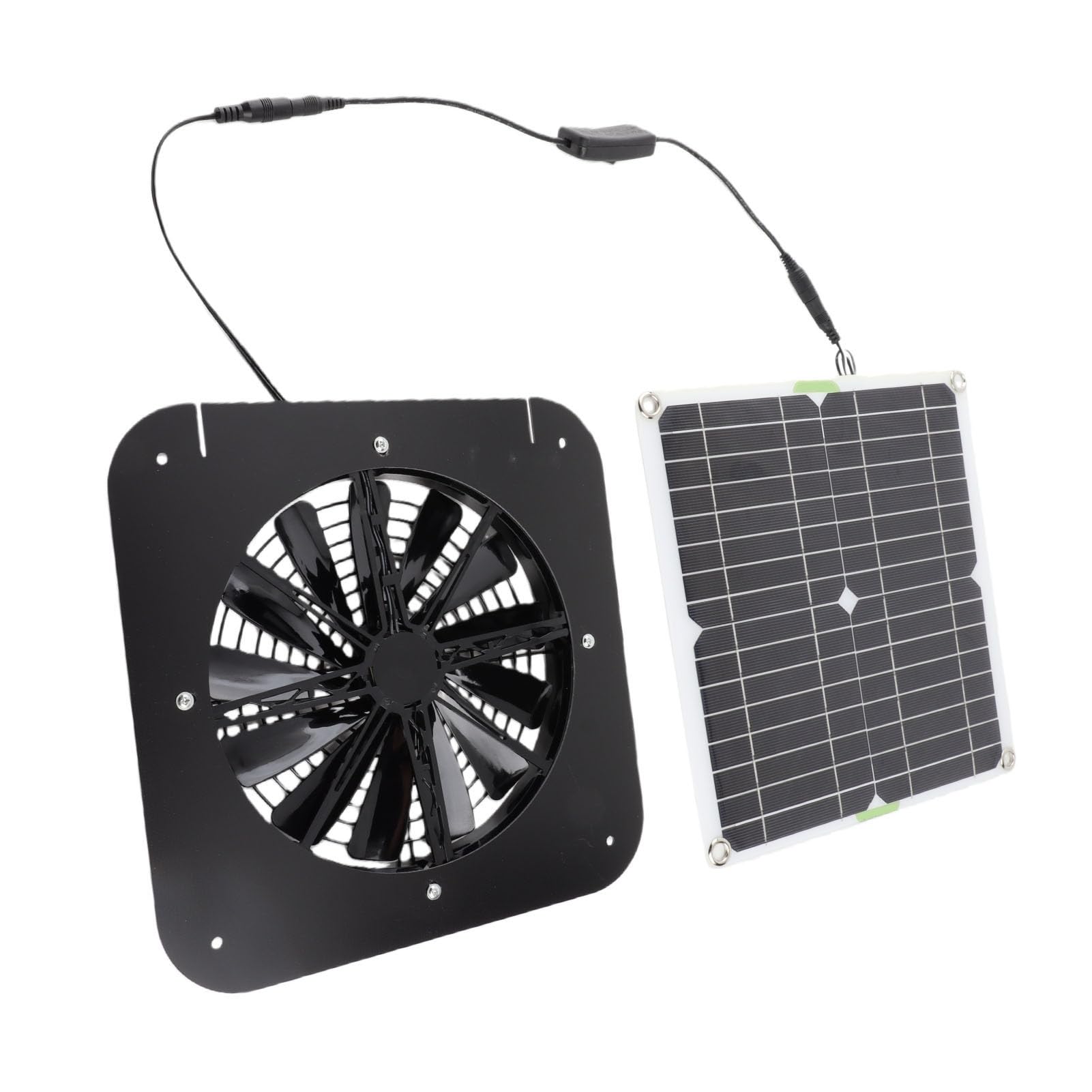 Ventilatore Solare Estrattore da 13,5 Pollici con Pannello 10W