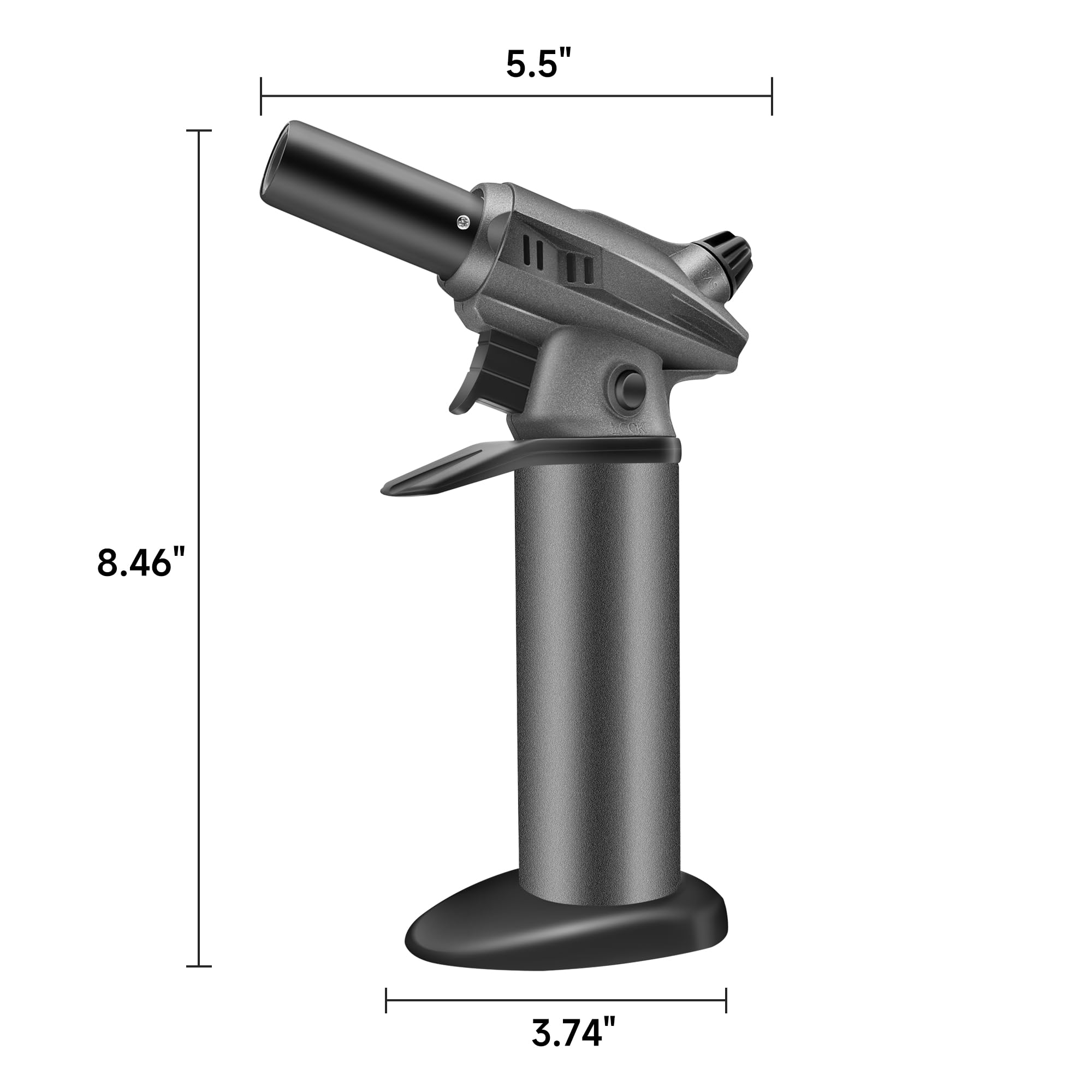 Antorcha de butano, soplete para crema brulee, recargable, antorcha de butano, encendedor de cocina, antorcha de cocina para hornear alimentos, manualidades, barbacoa, crema brule