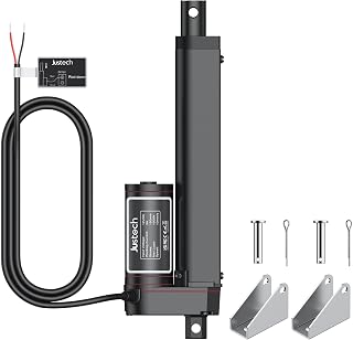 Justech 330LBS/1500N-6inch/150mm 12V Linear Actuator with Bracket, Black