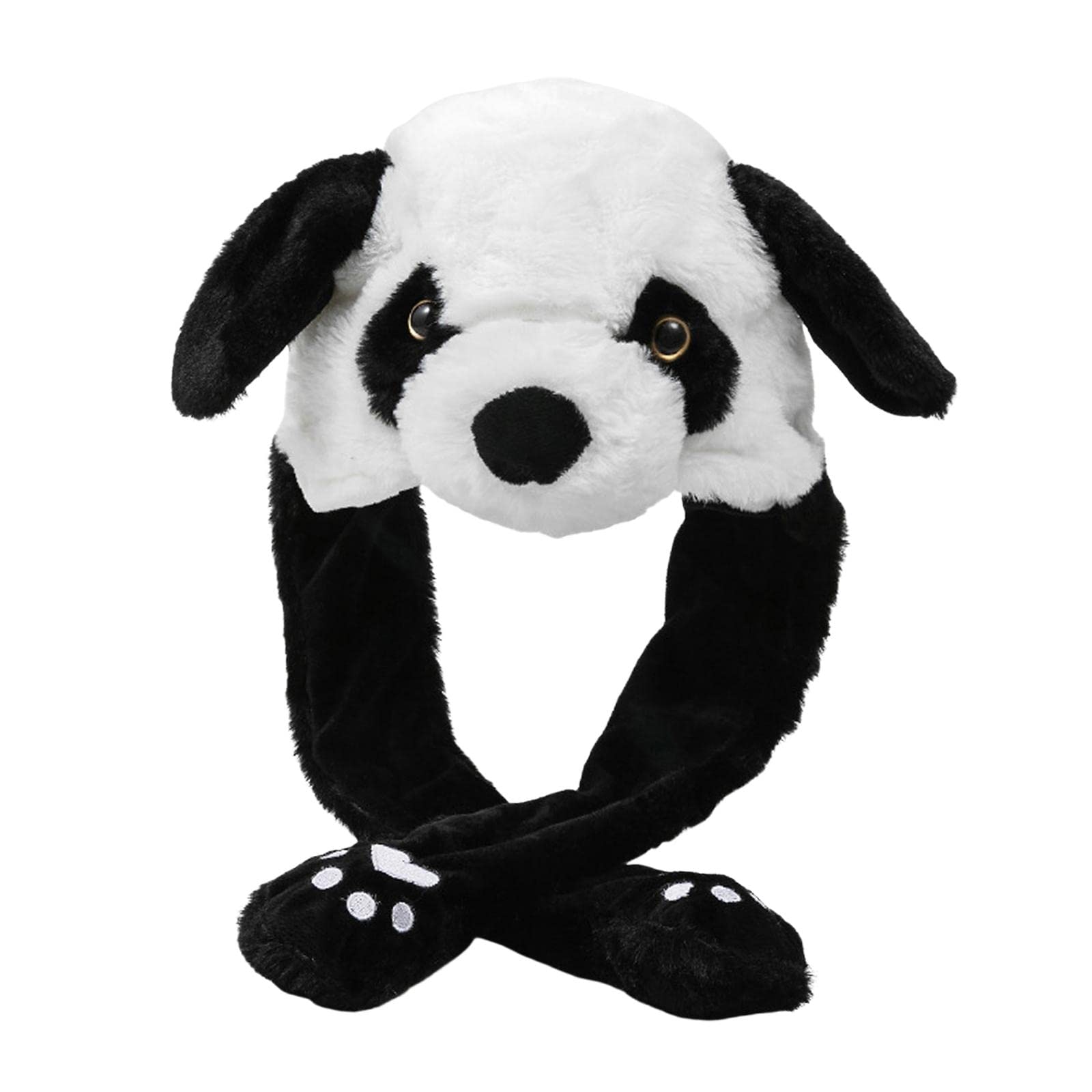 Chapeau à Oreilles Mobiles Panda - Mignon, En Peluche Et Coton - Taille Réglable