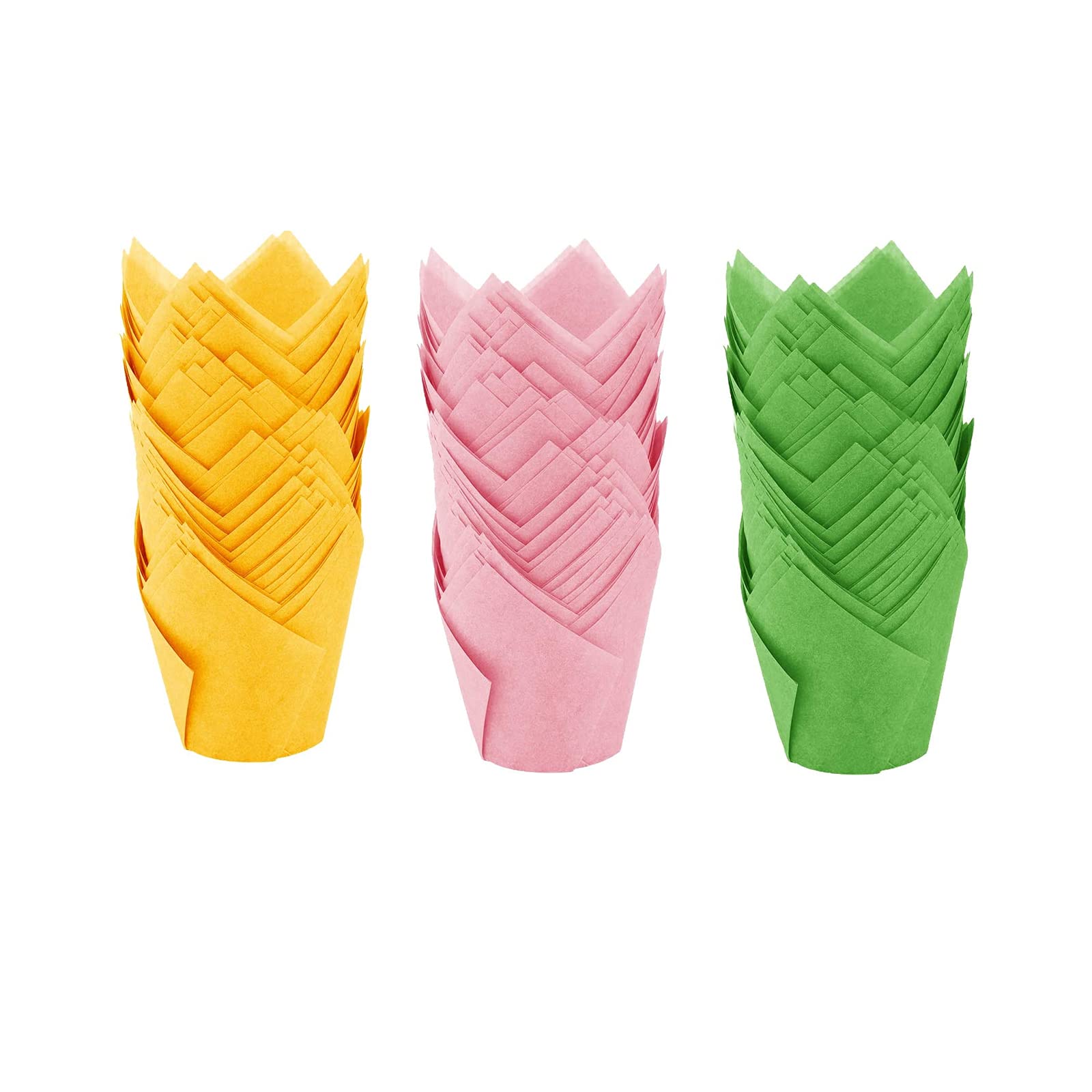 200 Pièces Tasses Papier Cuisson Tulipe 5 Modèles - Moules Cupcakes Et Muffins