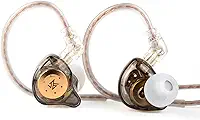 Fones de ouvido KZ EDX PRO com 1DD, Yinyoo EDX PRO fones de ouvido intra-auriculares com fio Hi-Fi Deep Bass Sound com 1DD Novo 10 mm Dynamic Driver Over Ear Headset com cabo destacável (preto, sem microfone)