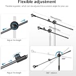 Aokeo Boom Microphone Stand Floor Tripod - Adjustable 42-68 Inch Portable With Tablet Holder and Carrying Bag - Supports Any Microphone Combination