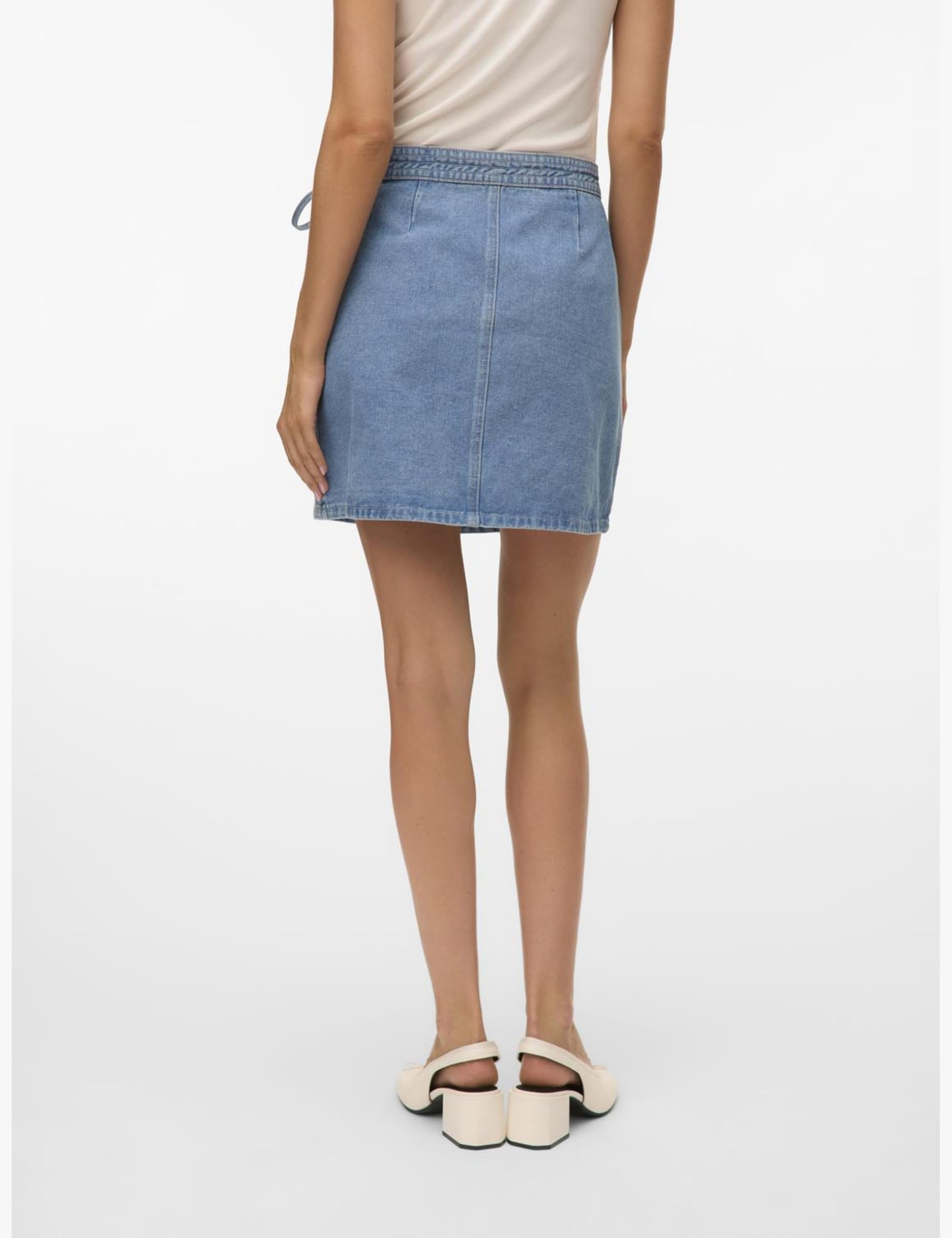 VERO MODA Vmliza Mr Short Denim Wrap Skirt Ga Noos Vmliza Mr Short Denim Wrap Skirt Ga Noos Donna (Pacco da 1)