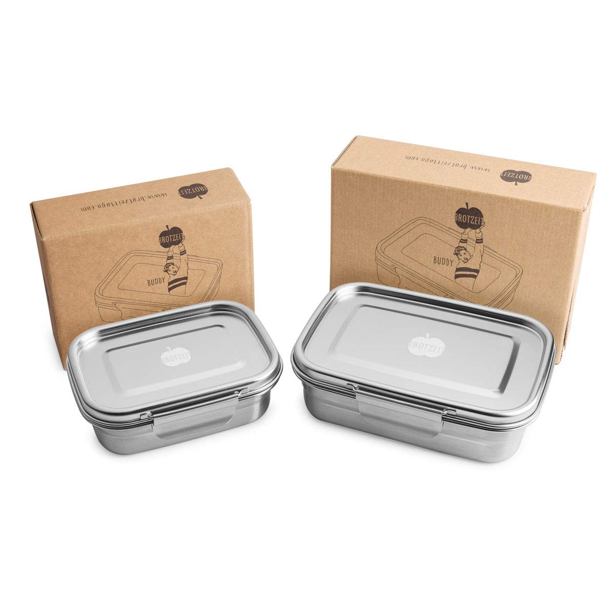 Fiambrera de acero inoxidable, 550 ml, 100% libre de BPA, cierre hermético.