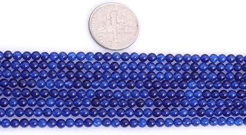 Miniatura 2 de JOE FOREMAN Jade Espaciador de cuentas pequeñas para hacer joyas, cadena de 15.0 in para hacer pulseras, collares, joyas sueltas, Piedra, Azul