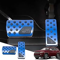 Vista 47 de Cubiertas de pedal de acelerador de gas de aleación de aluminio, accesorios interiores antideslizantes sin perforación, pedal de freno Pastillas