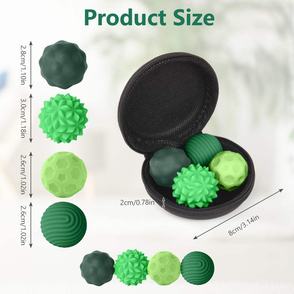 Ainiv 4PCS Magnetic Balls Fidget Toys, Silicone Anti Stress Balls Fingers Toy for Autism ADHD Anxiety Quiet Office Desk Toy - Image 2