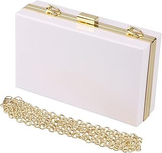 Women Acrylic Transparent Gold star Evening Bags Purses Clutch Vintage Banquet Handbag