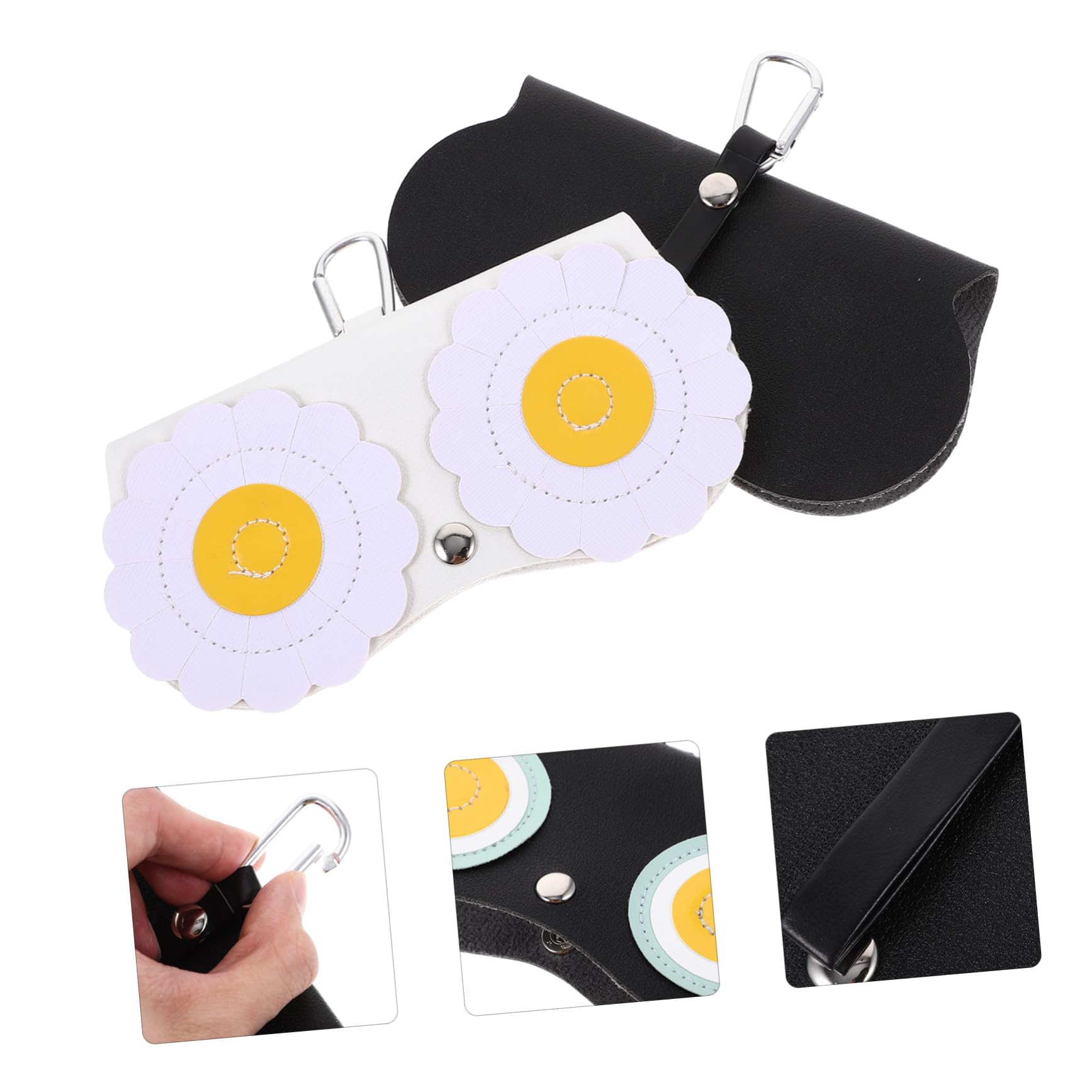 FRCOLOR 5 Sätze Brillentasche Brillenetui Mehrere Sonnenbrillen Weiche Tasche Brillenetui Weiß Sonnenbrille Sonnenbrillen Brillen Outdoor Etui Brillen Aufbewahrungstasche Leder 2 Stück * 5