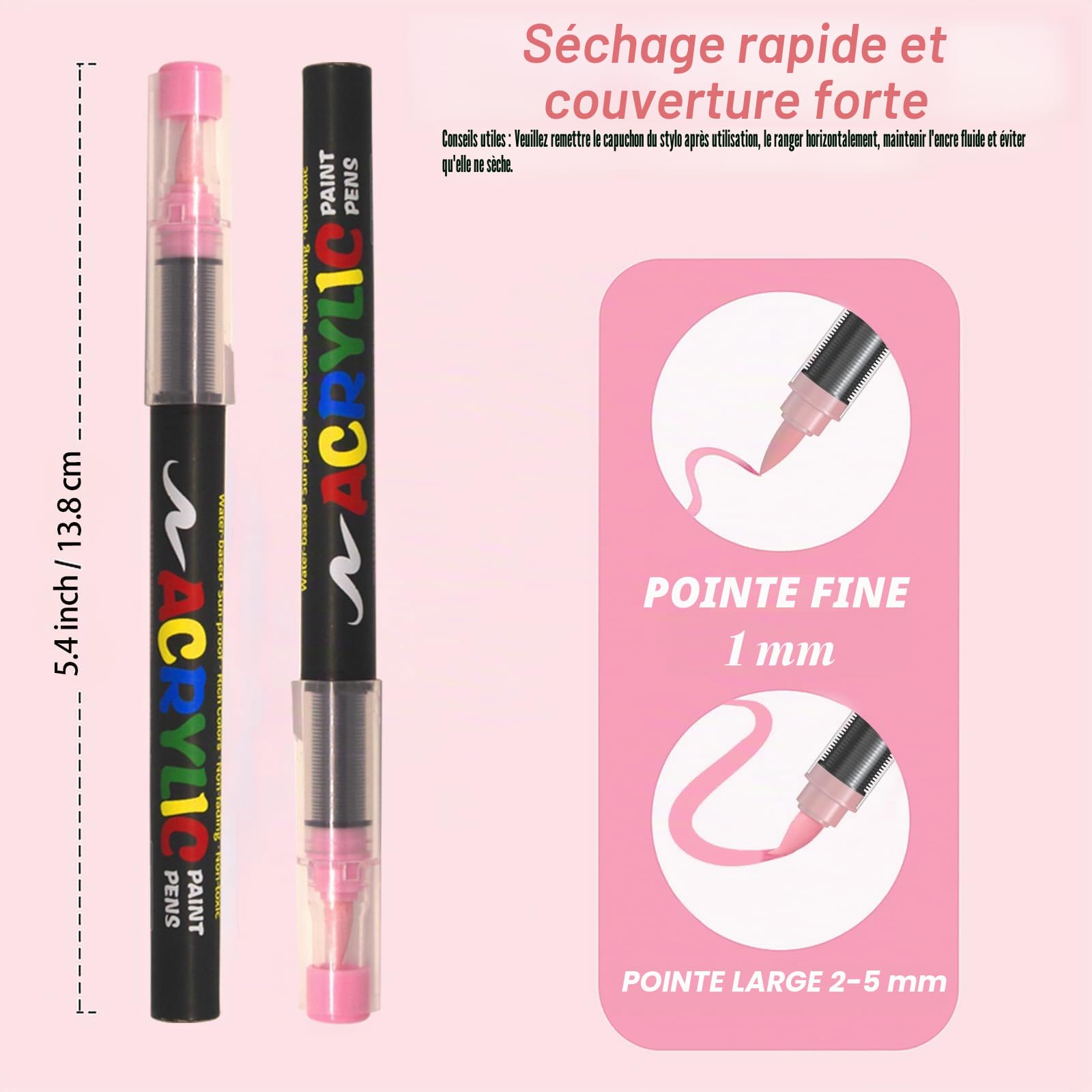 168 Marqueurs Acryliques, Pointe Pinceau 1-5 mm, Coffret Cadeau et Sac