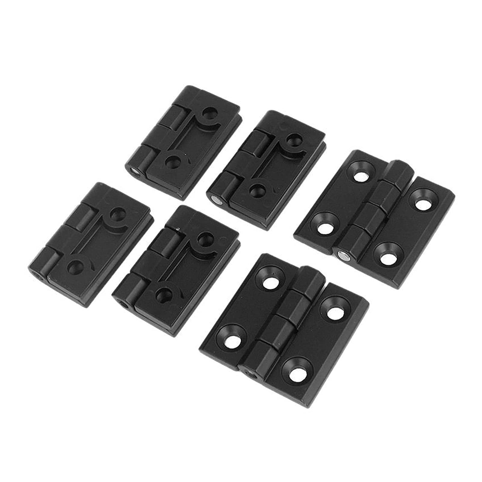 Charnière de porte en aluminium noir 50x50 mm lot de 6 pièces pour meuble de maison