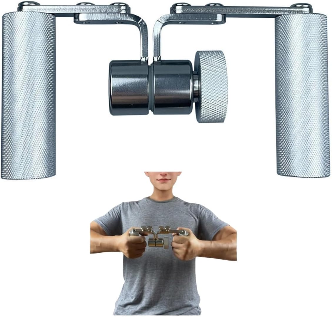 Wrist & Forearm Strengthener, Adjustable Resistance Twist Hand Exerciser Ropeless Roller Bar for Wrist, Forearm, Grip Strength Workout Trainer, Arm Wrestling Training and Forearms Build