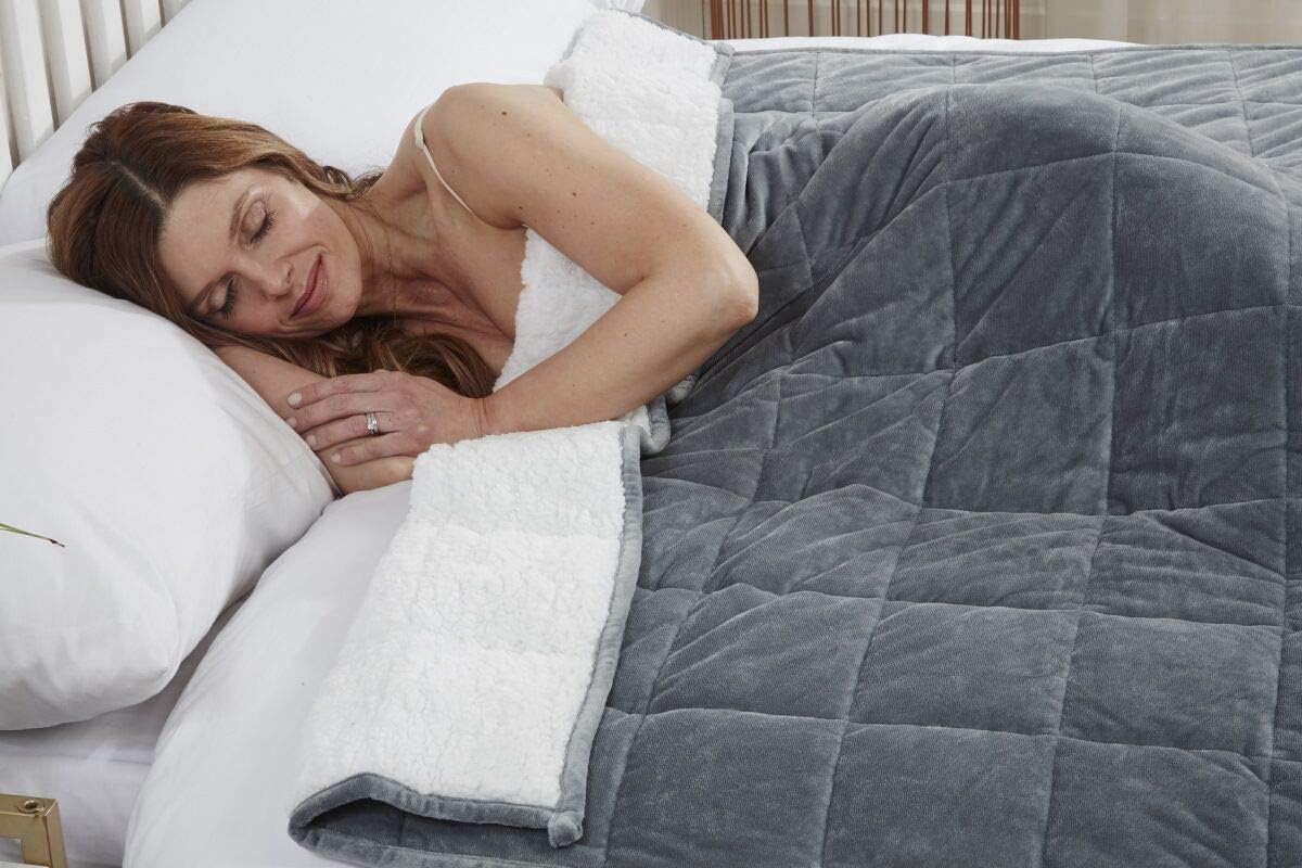 viceroy bedding SHERPA FLEECE Heavy Weighted Blankets for Adults – Double Sided – Plush Velvet Front with Super Soft Warm Sherpa Reverse