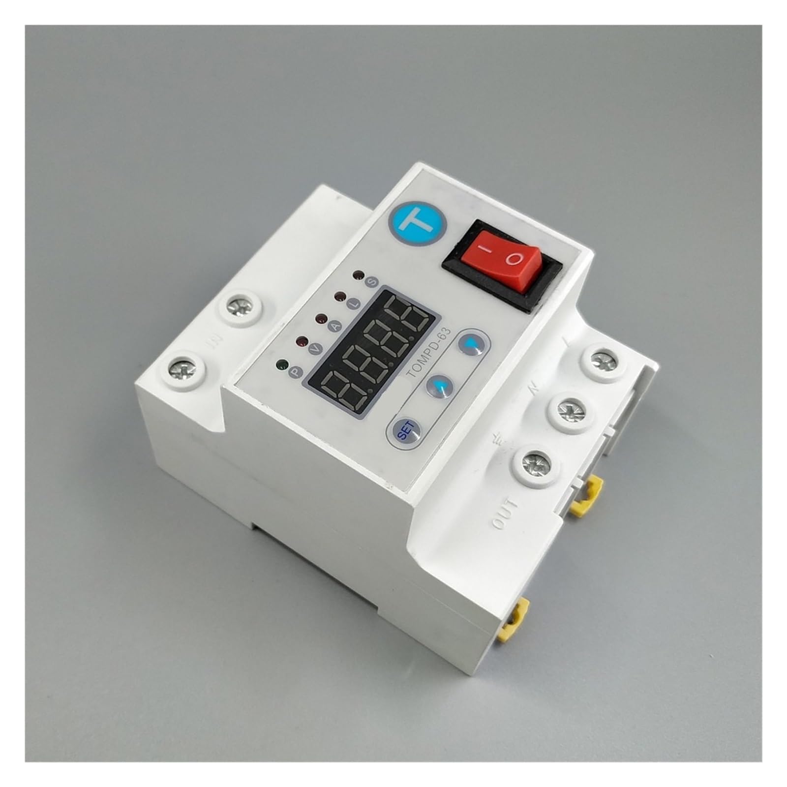 RWRAPS Protector de Voltaje Disyuntor de reconexión automática de 63A con sobretensión y subtensión, protección contra Fugas, relé de protección contra sobretensiones