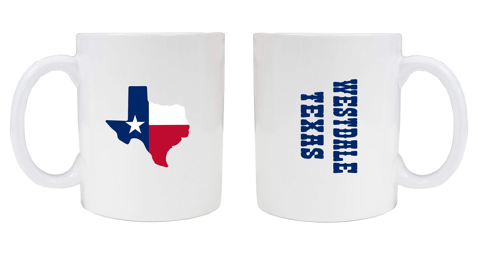 R and R Imports Westdale Texas Souvenir White Ceramic Mug 2 Pack (White).
