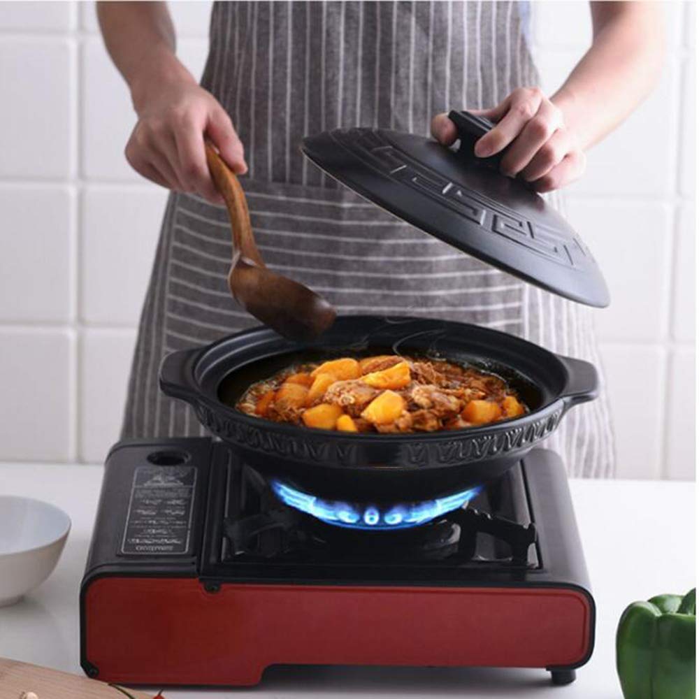 Casseruola a Basso Coperchio Casseruola Rotonda in Ceramica Casseruola Antiaderente con Coperchio Pentola Resistente al Calore Delizioso stufato Lento (1,6 l)