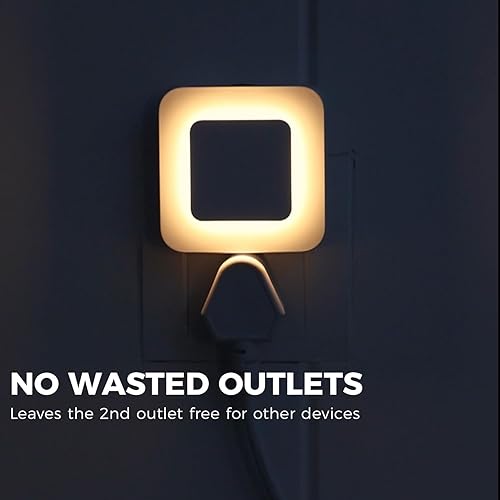 Miniatura 4 de Midea Luces nocturnas retroiluminadas que se enchufan a la pared para dormir, luz nocturna blanca suave indirecta con sensor de atardecer a