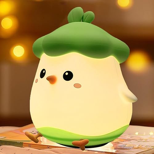 Luz nocturna para niños, lámpara de pollo para habitación de los niños, luz nocturna recargable para niños, luz nocturna Kawaii para guardería,