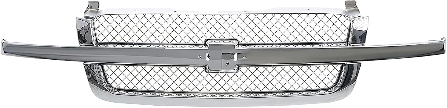 Front Grille Grill Fits Chevy Silverado 03-07 1500 Classic Chrome