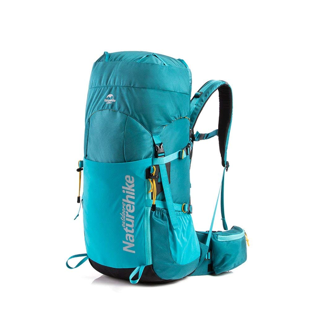 Naturehike Plecak trekkingowy, uniseks, 45 l, na podróż, do aktywności na świeżym powietrzu, profesjonalna torba trekkingowa z systemem zawieszania, na kemping, wędrówki, niebieski/turkusowy, 45